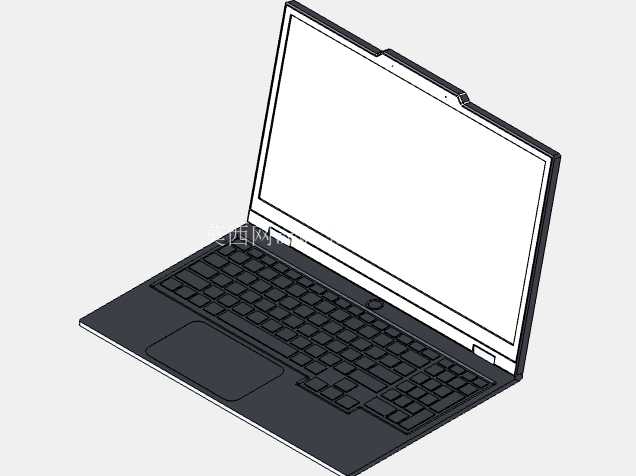 笔记本电脑 CAD 模型 - SolidWorks 装配