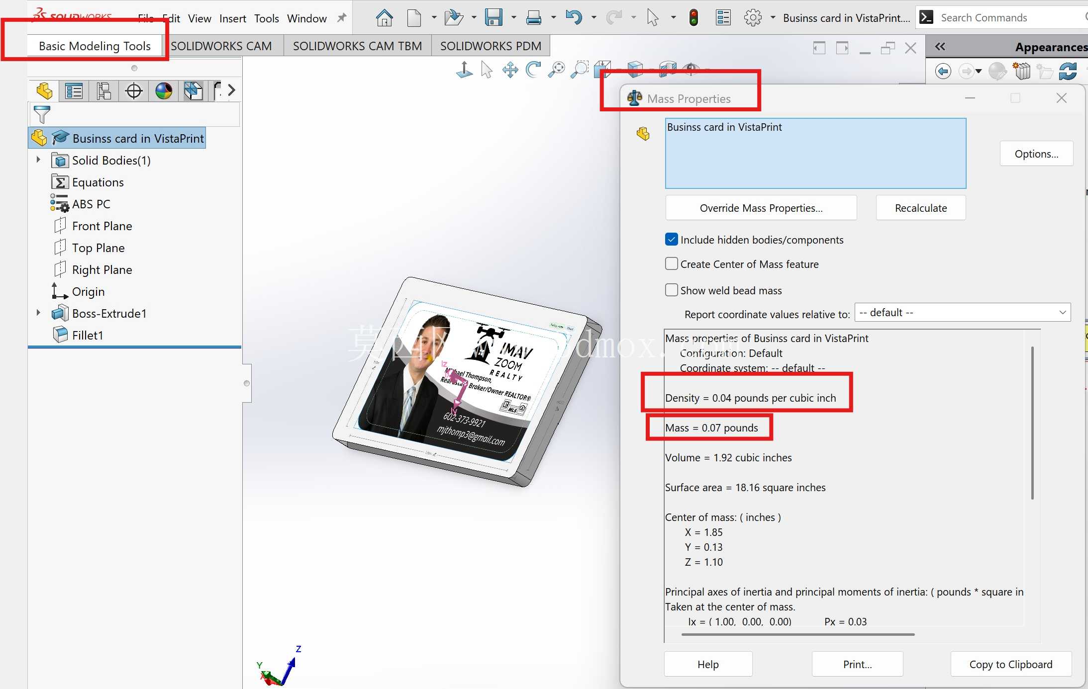 WBL 项目:在 SolidWorks 中设计无人机名片的 CAD 模型