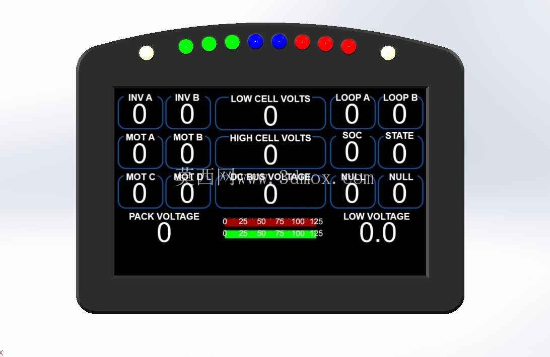 MoTec Dash C125 CAD