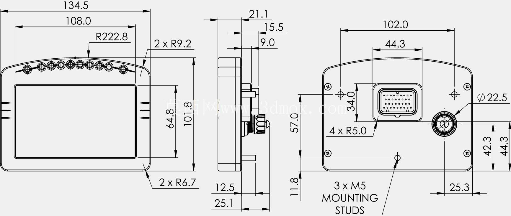 MoTec Dash C125 CAD