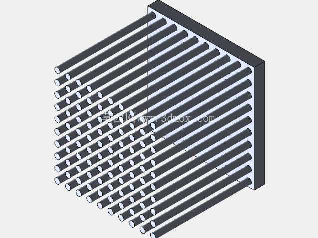 50x50mm 散热器,带管状散热片