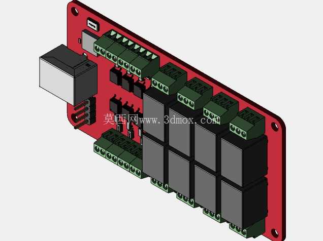OptiRelay USB-8I8O PCB