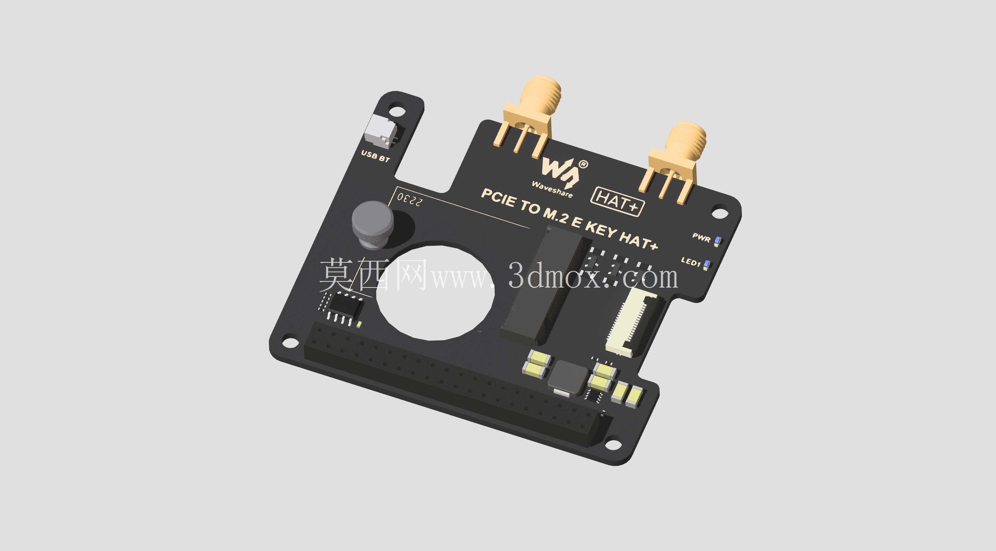 Waveshare PCIe 转 M.2 E KEY HAT
