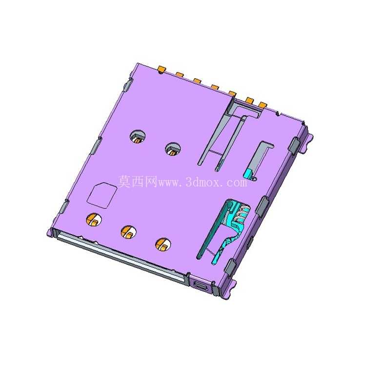nano sim、4FF-sim 卡连接器,具有推送功能和卡检测功能