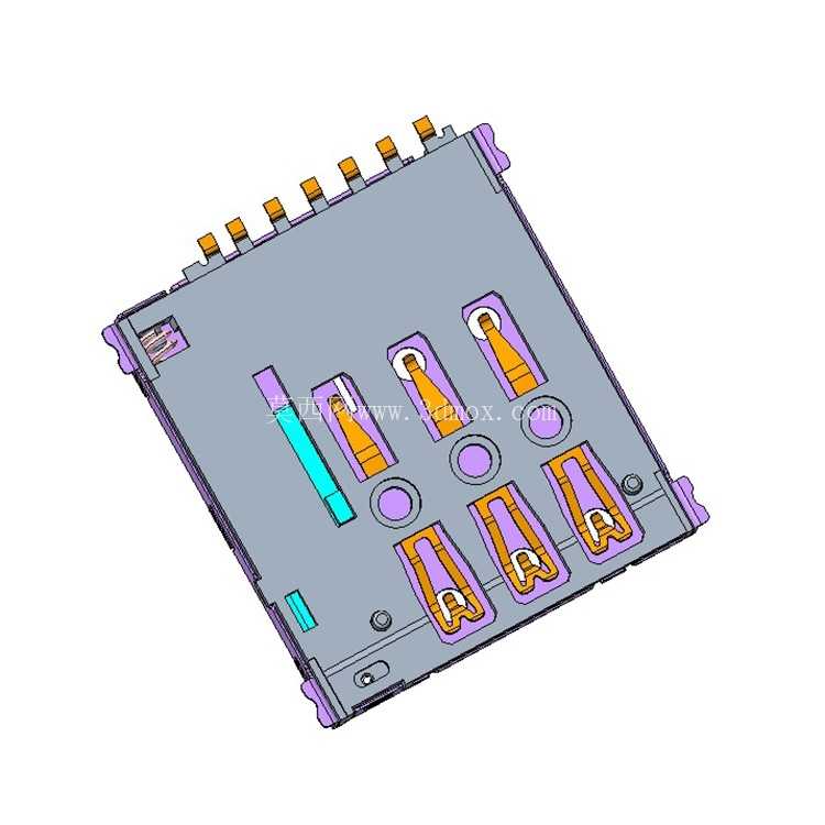 nano sim、4FF-sim 卡连接器,具有推送功能和卡检测功能