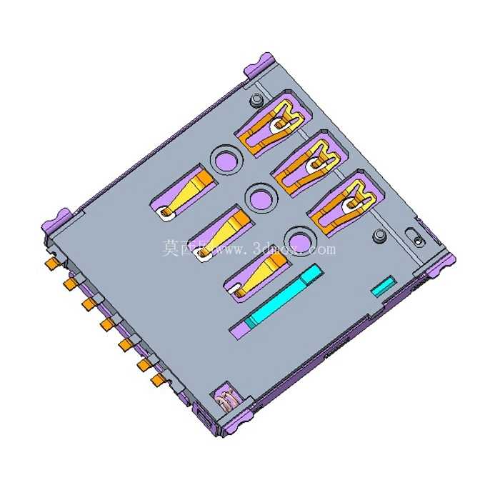 nano sim、4FF-sim 卡连接器,具有推送功能和卡检测功能
