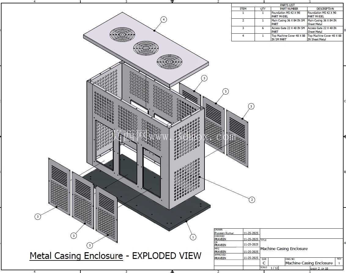 机器外壳组装-3D CAD