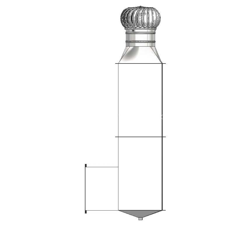 带风力涡轮机提取器的工业屋顶通风管道(?ng th?ng gió))