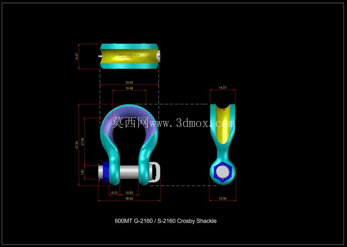 600MT G-2160 / S-2160 Crosby 卸扣(英制)