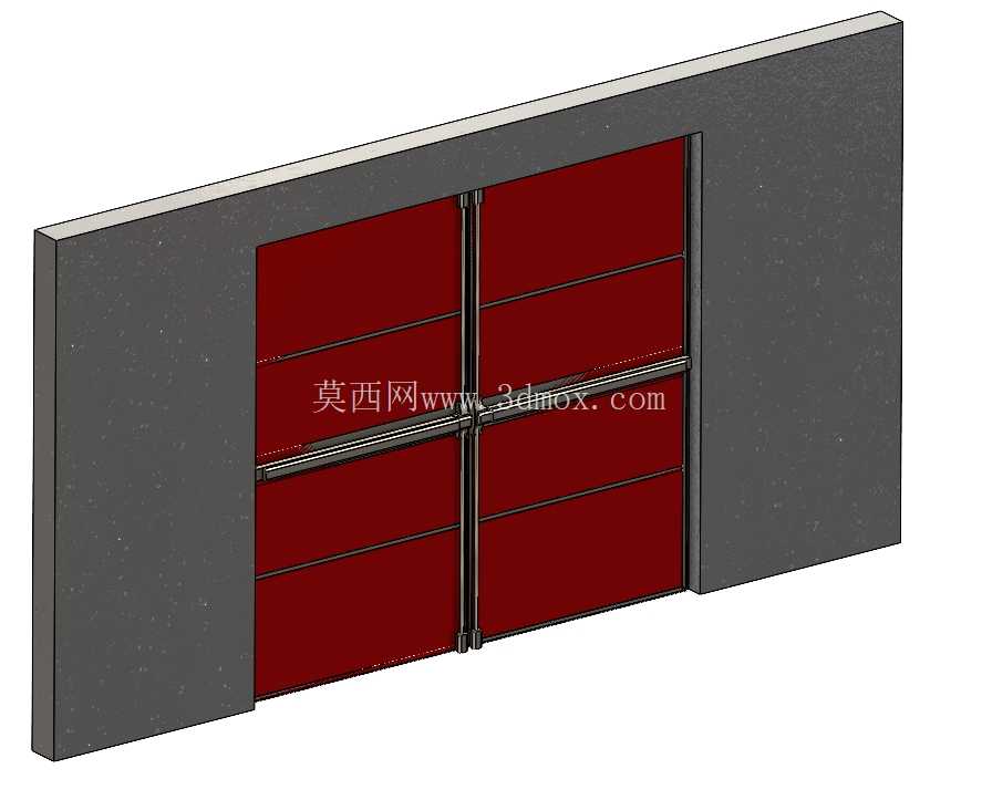 PUERTA ABATIBLE DE DOS CUERPOS CON BARRA ANTIPANICO DE DOS PUNTOS