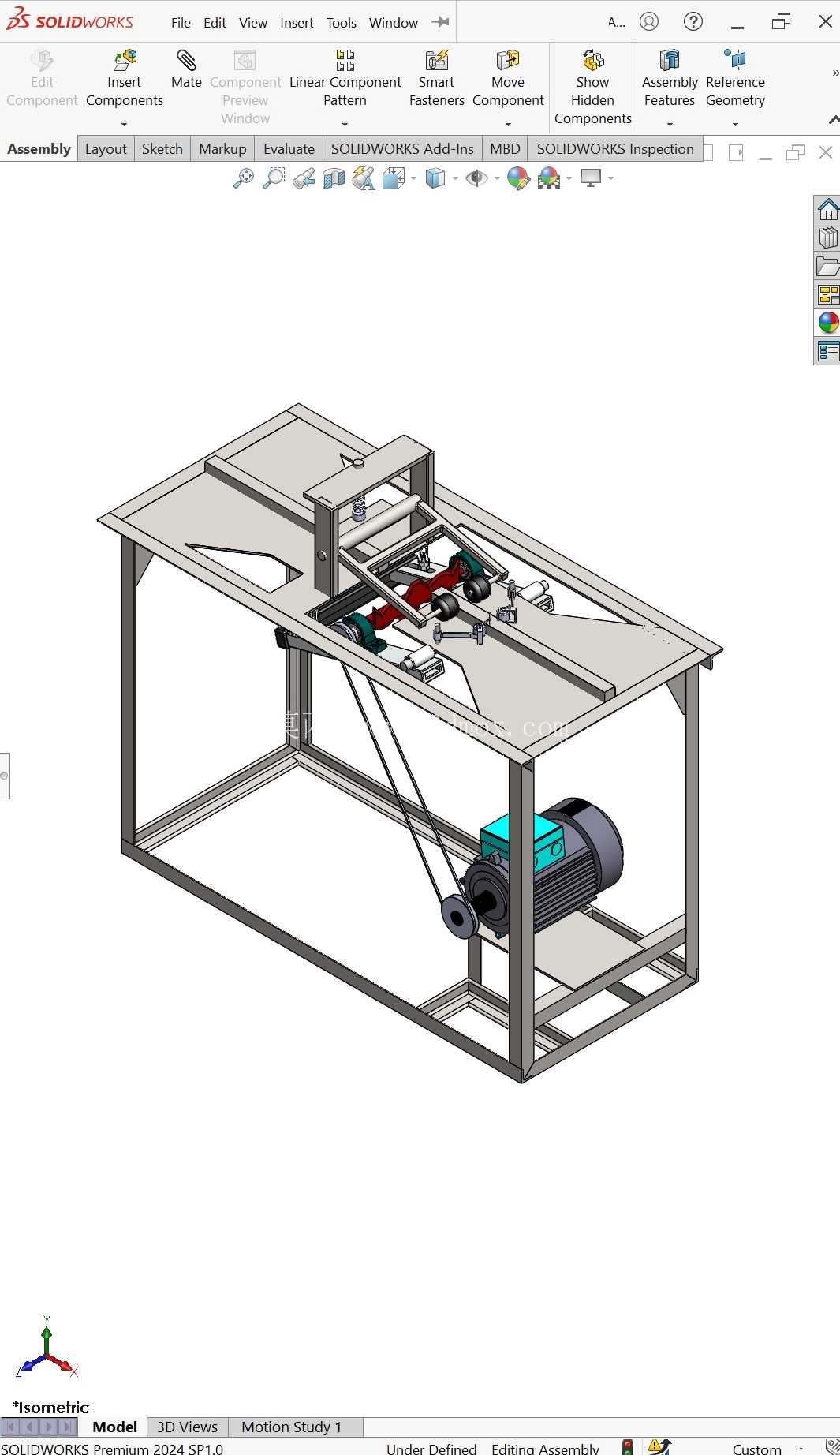 檐口切割机的 3D 模型