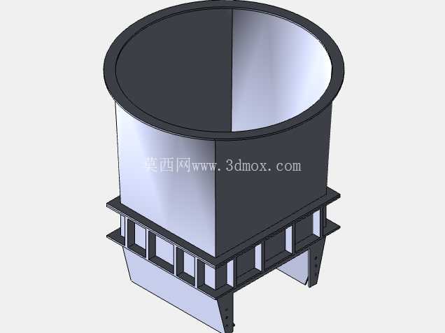 SolidWorks 中从溜槽到带式输送机的水泥排放