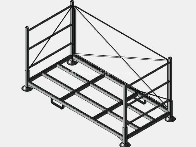 带十字框架侧护板的桩托盘 — 1,500 kg,可堆叠 4×