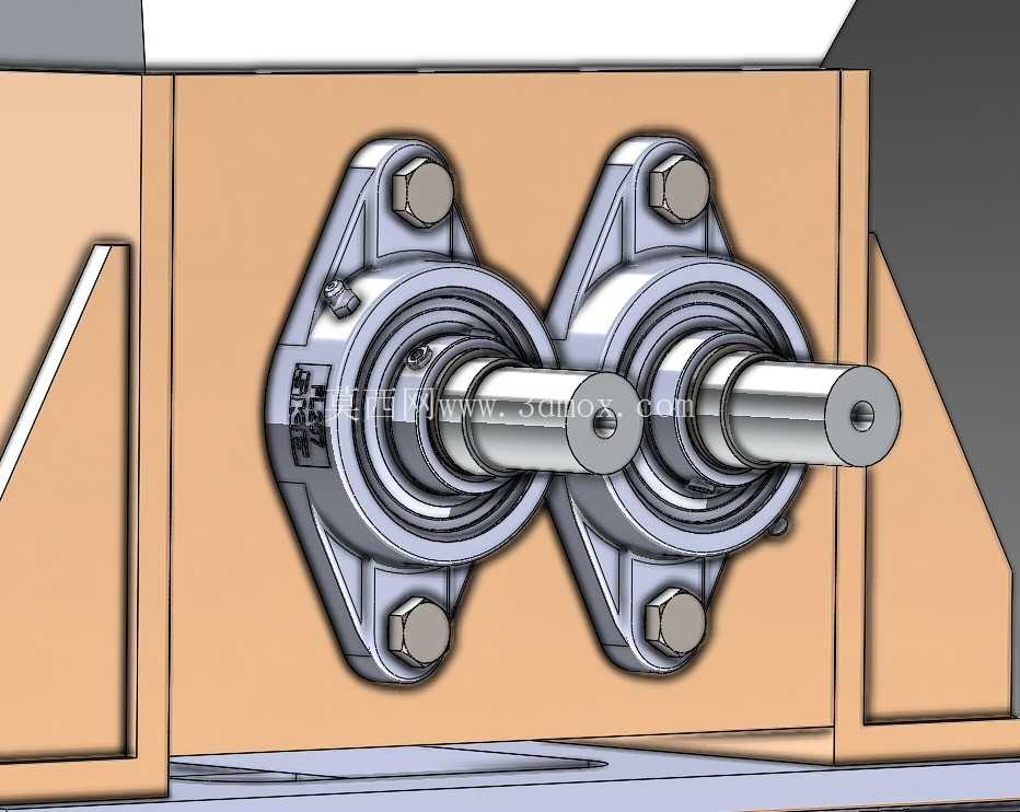 工业塑料撕碎机装配 - SolidWorks 模型