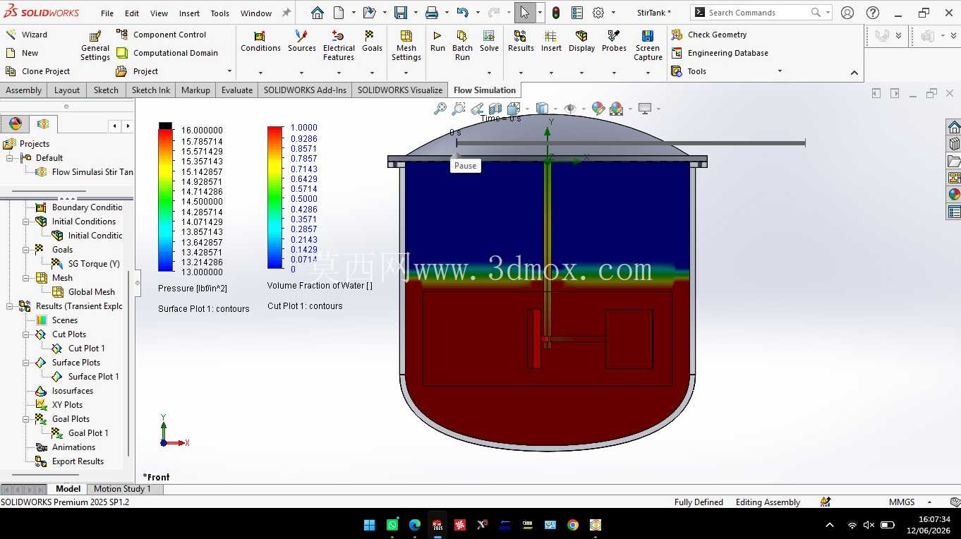 使用 SOLIDWORKS Flow Simulation 进行横流涡轮机 CFD 分析