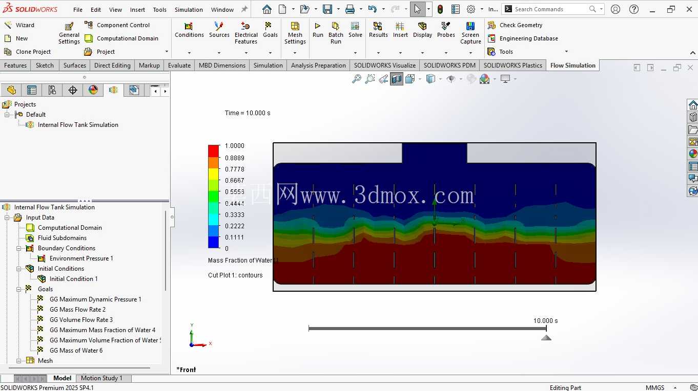 内流罐模拟