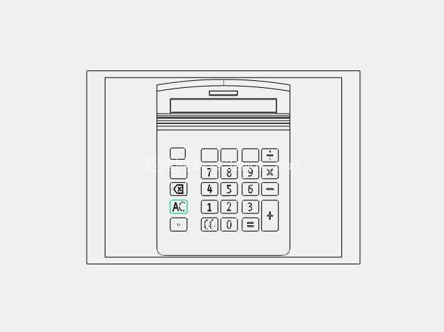 3D 计算器模型 - AutoCAD 设计