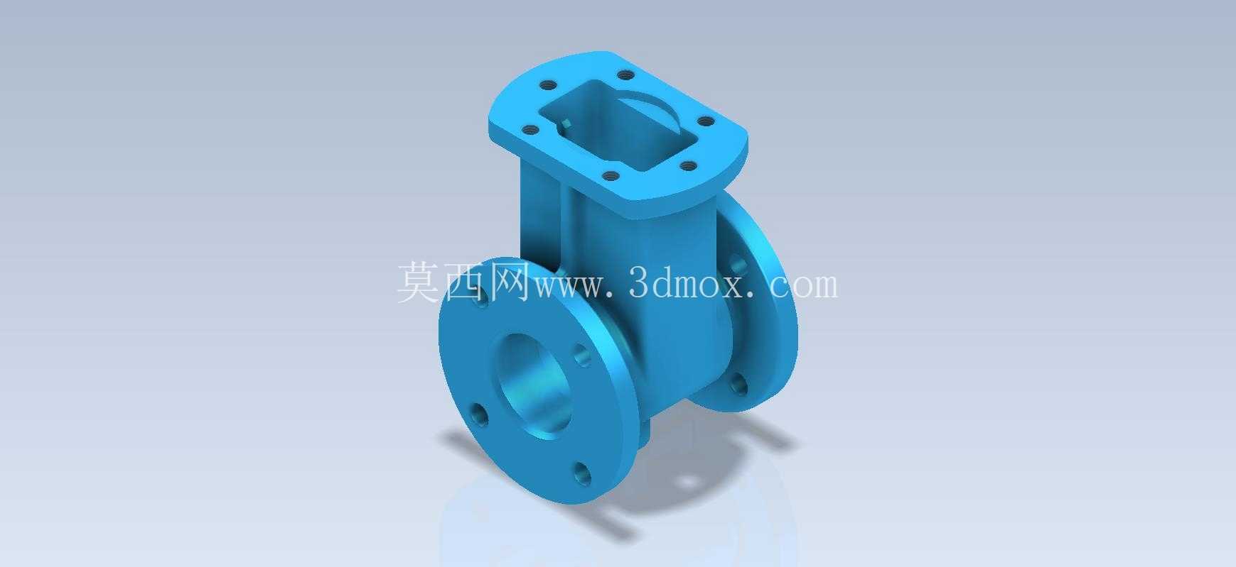 3D CAD 基本练习/闸阀阀体/Válvula de Compuerta/Autodesk Inventor Pro