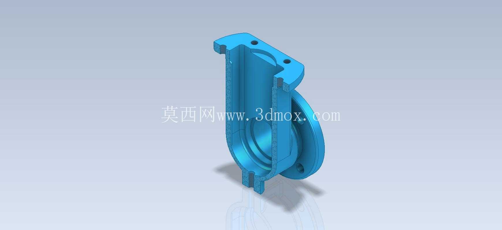 3D CAD 基本练习/闸阀阀体/Válvula de Compuerta/Autodesk Inventor Pro
