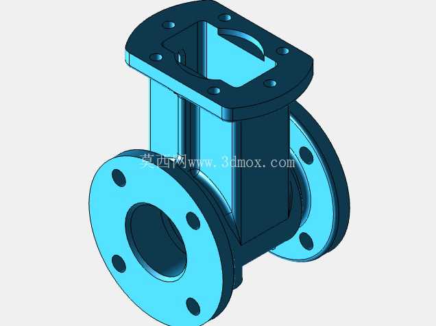 3D CAD 基本练习/闸阀阀体/Válvula de Compuerta/Autodesk Inventor Pro