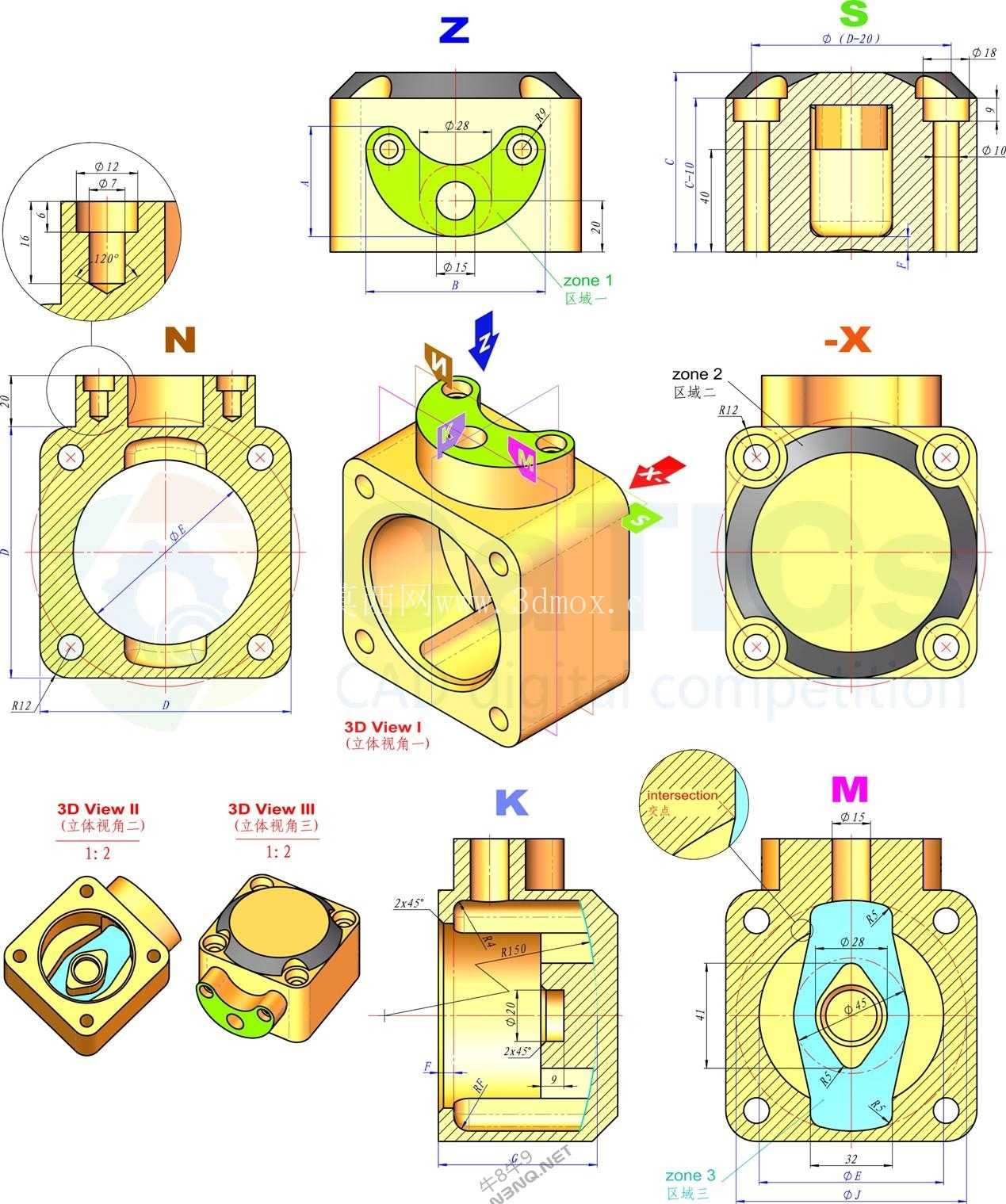 3D CAD ������ϰ / CATICS 3D12-H06/ ����/ Autodesk Inventor Pro