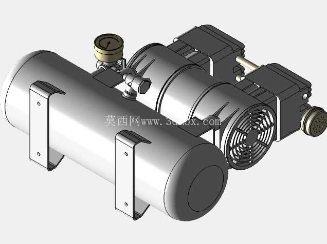9L 无油静音空气压缩机装配设计 Autodesk Inventor 2024