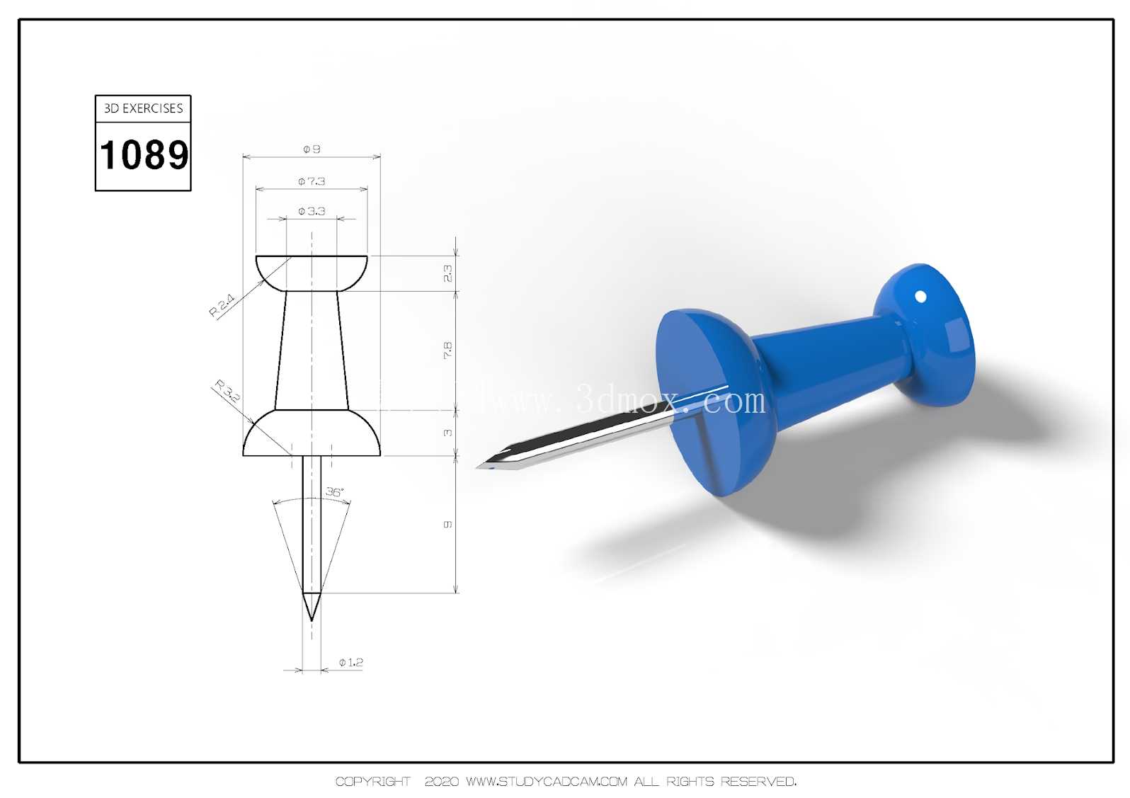 Studycadcam 3D 1089/FreeCAD