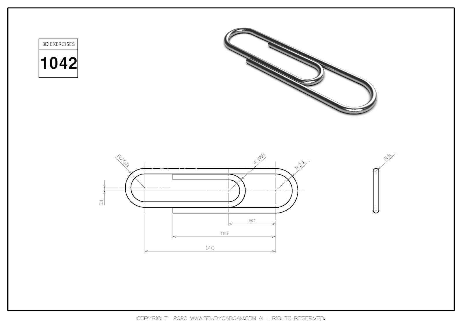 Studycadcam 3D 1042/FreeCAD