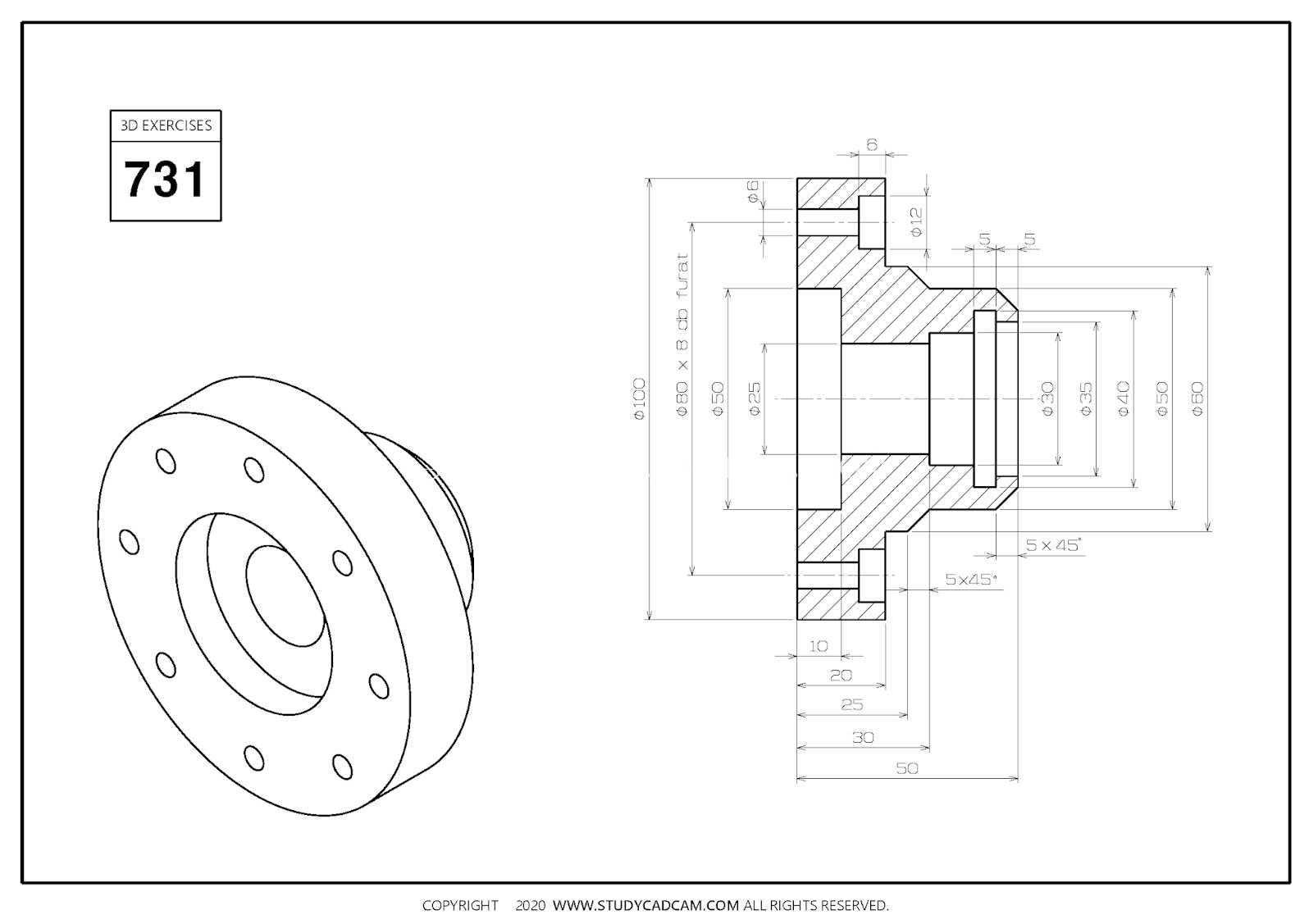 Studycadcam 3D 731/FreeCAD