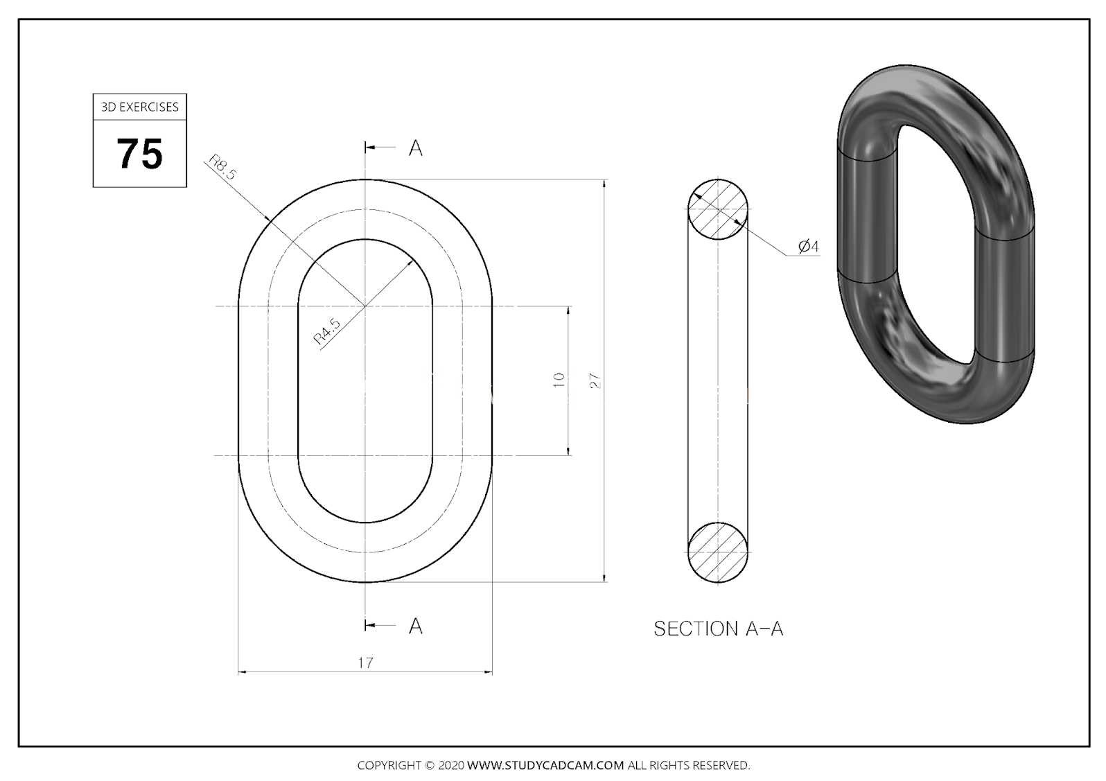 Studycadcam 3D 75/FreeCAD