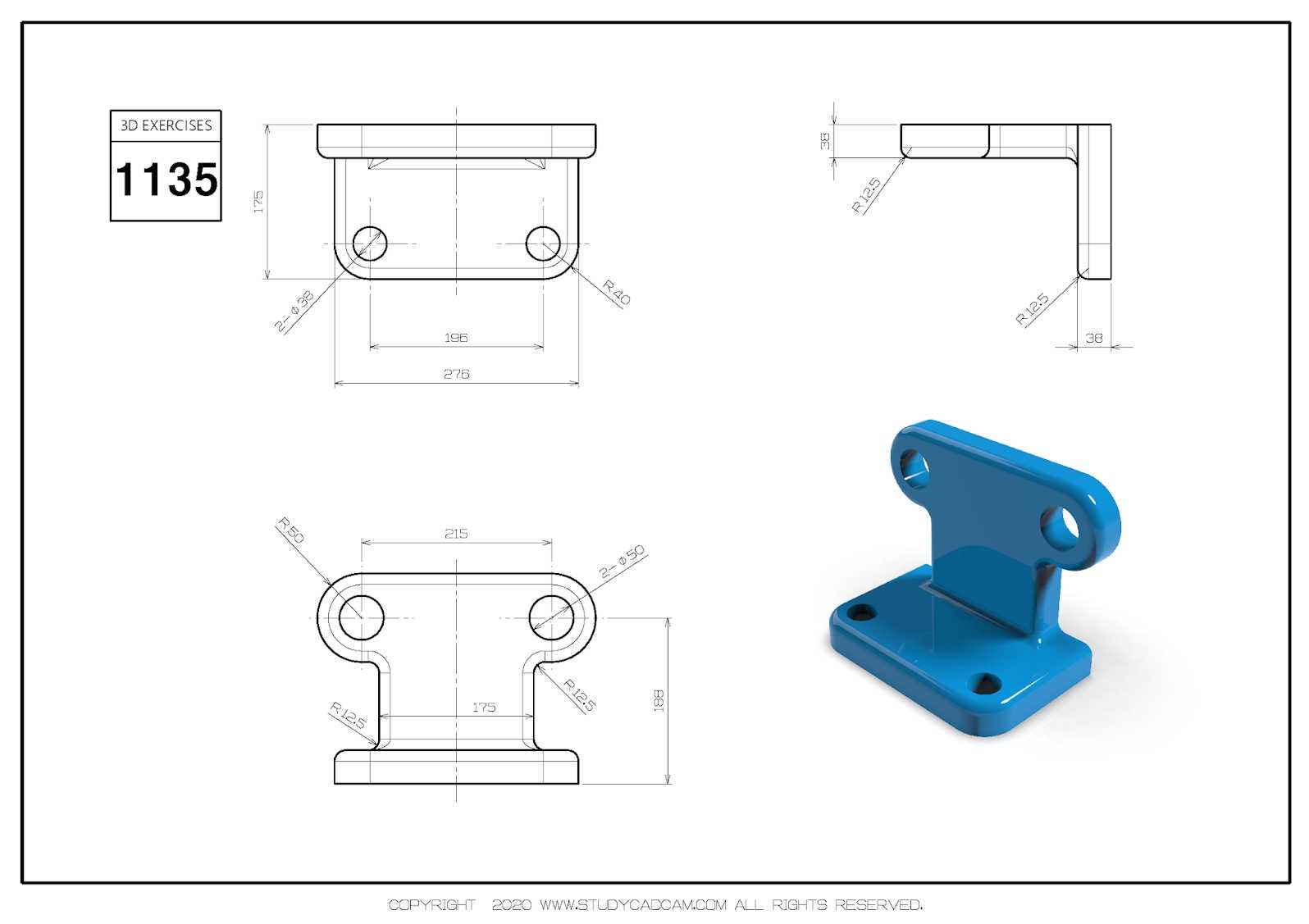 Studycadcam 3D 1135/FreeCAD