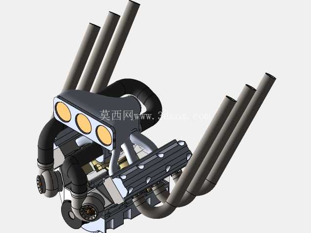 配备 V6 双涡轮发动机的高速赛车