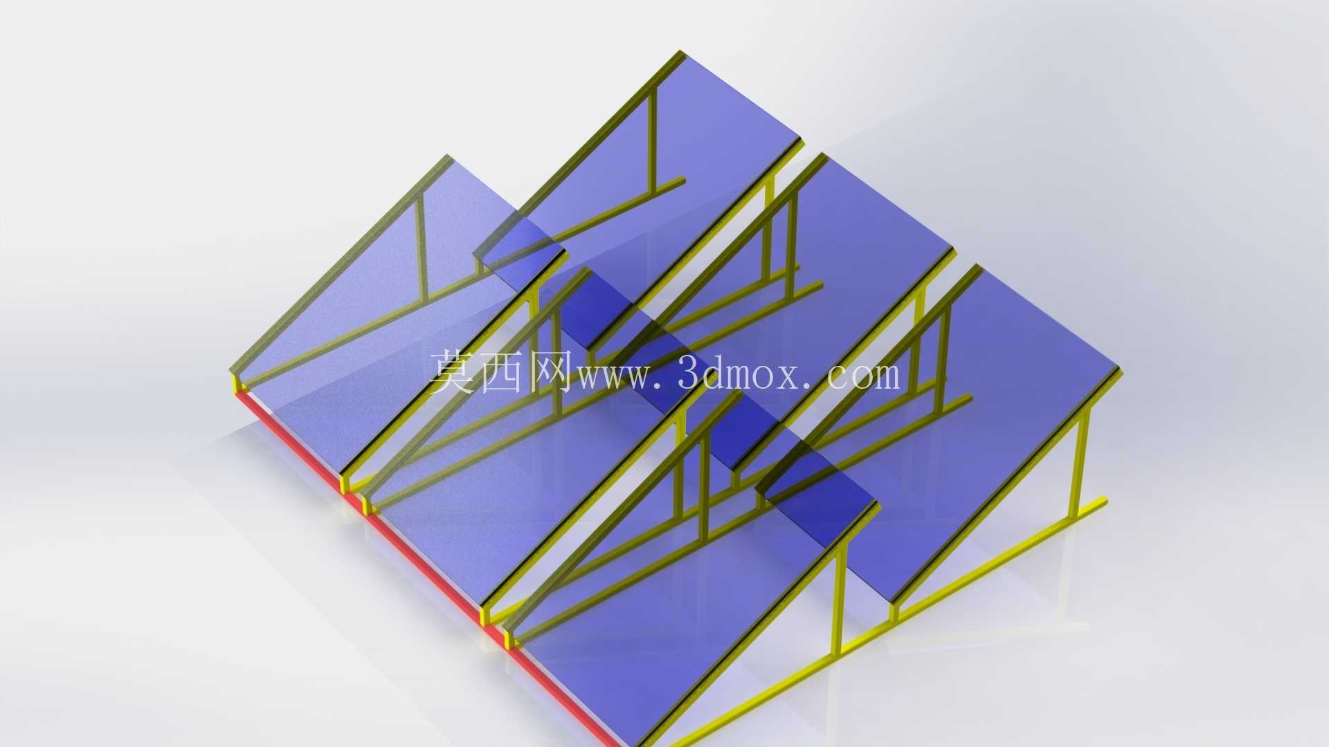 ̫���ܵ�ذ���氲װ�����ṹ| �ྦྷ���֧��ϵͳ|  SolidWorks 3D ģ��