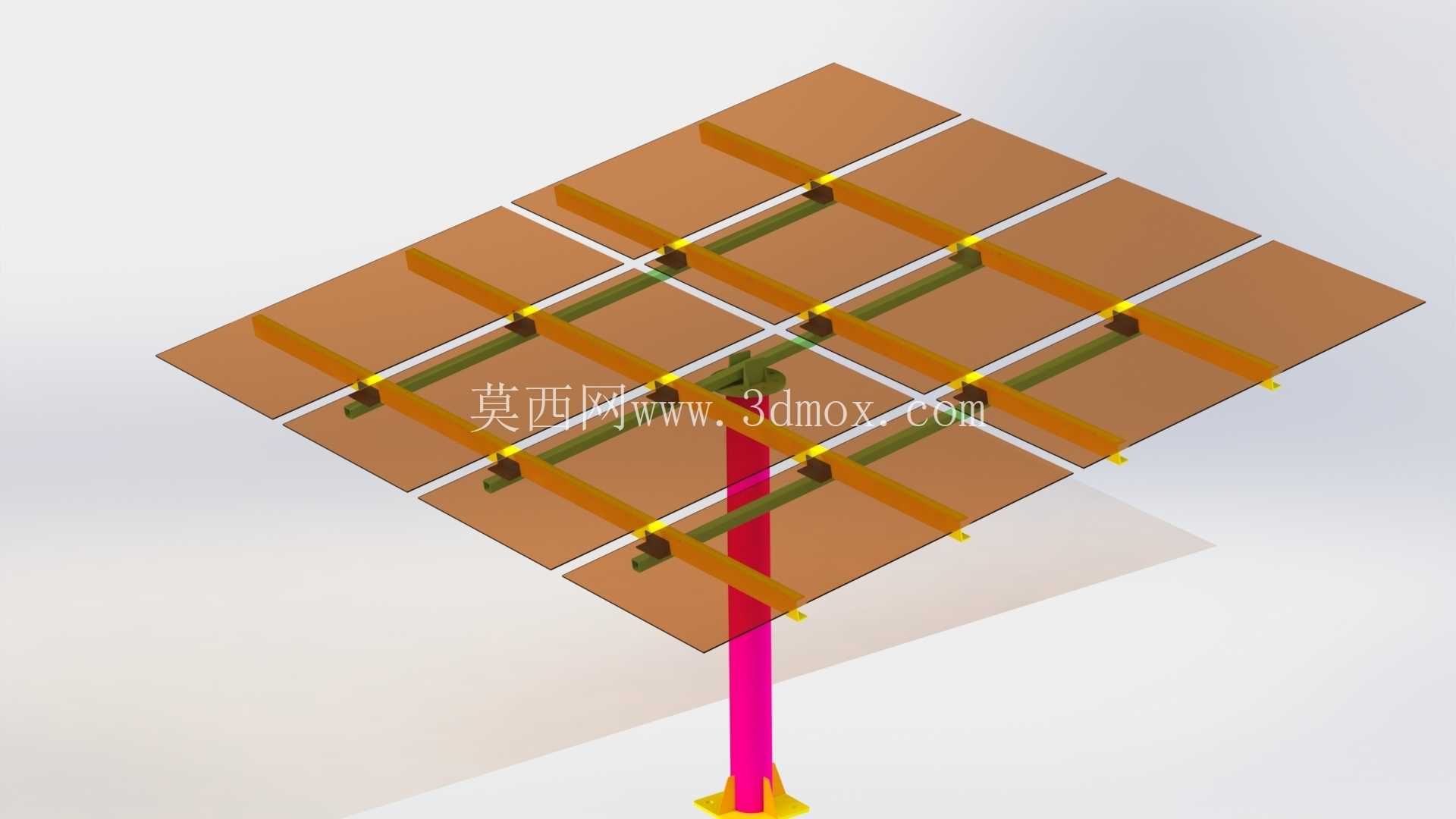 ̫���ܵ�ذ���氲װ�����ṹ| �ྦྷ���֧��ϵͳ|  SolidWorks 3D ģ��
