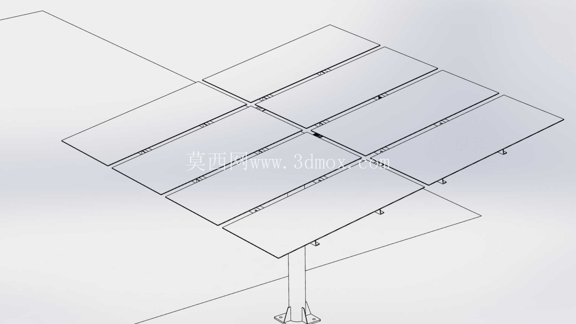 ̫���ܵ�ذ���氲װ�����ṹ| �ྦྷ���֧��ϵͳ|  SolidWorks 3D ģ��