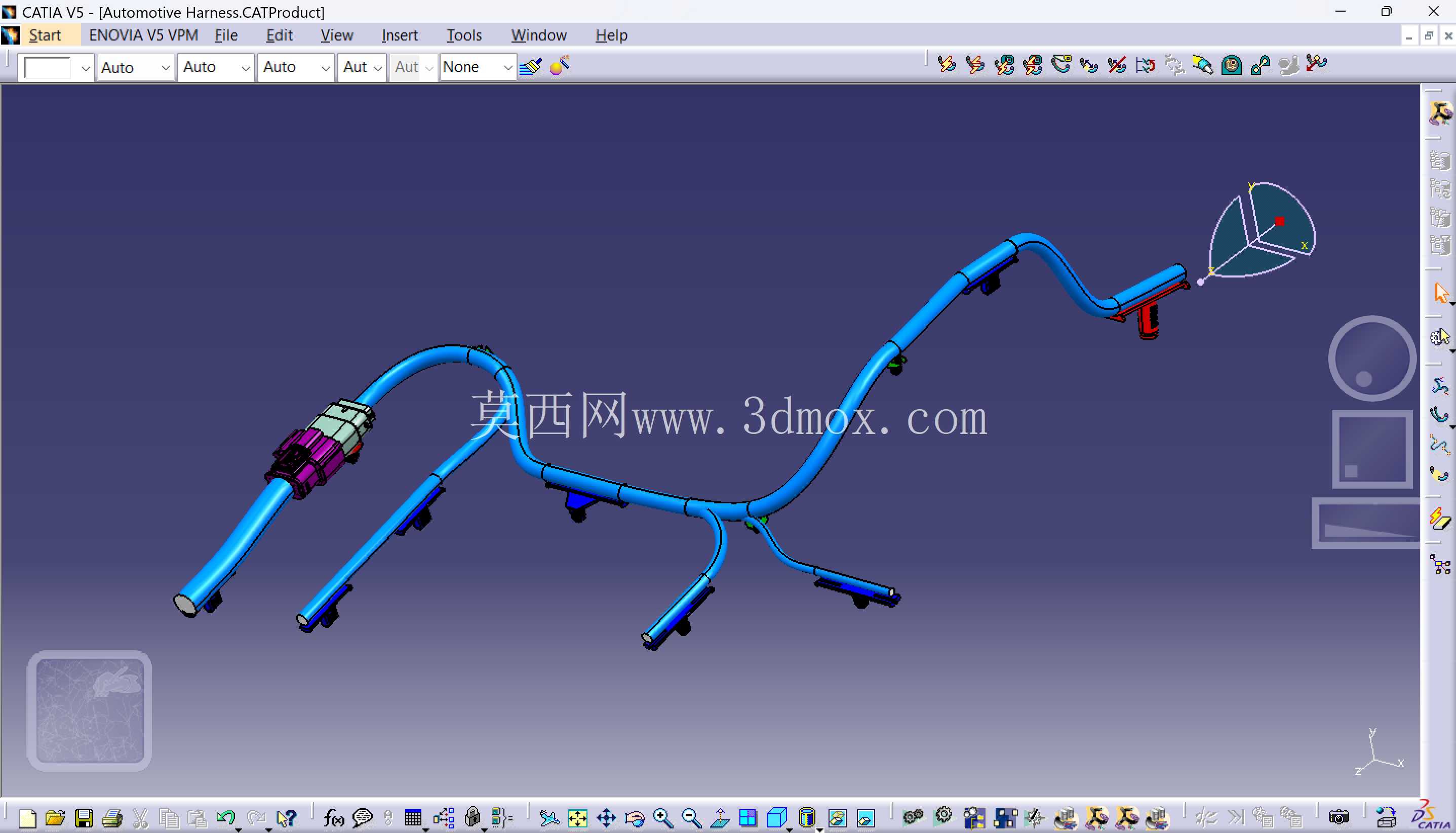 CATIA V5 中白车身的汽车电气线束设计