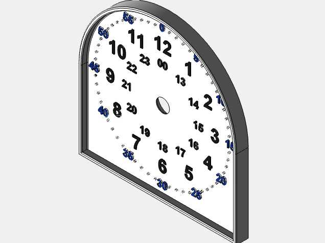 教育时钟表盘,带 1:12 齿轮系,用于教学时间