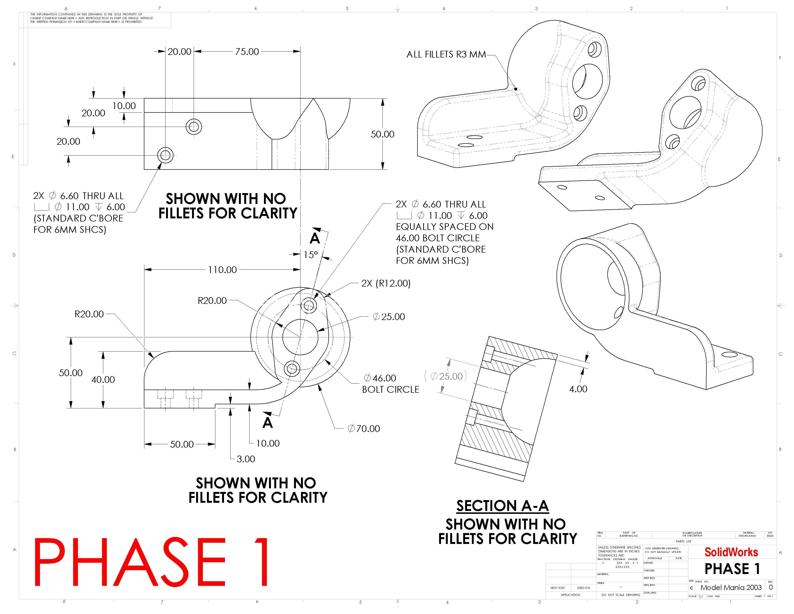 SolidWorks Model Mania 工程图 (2000–2025) | 完整的 CAD 实践合集