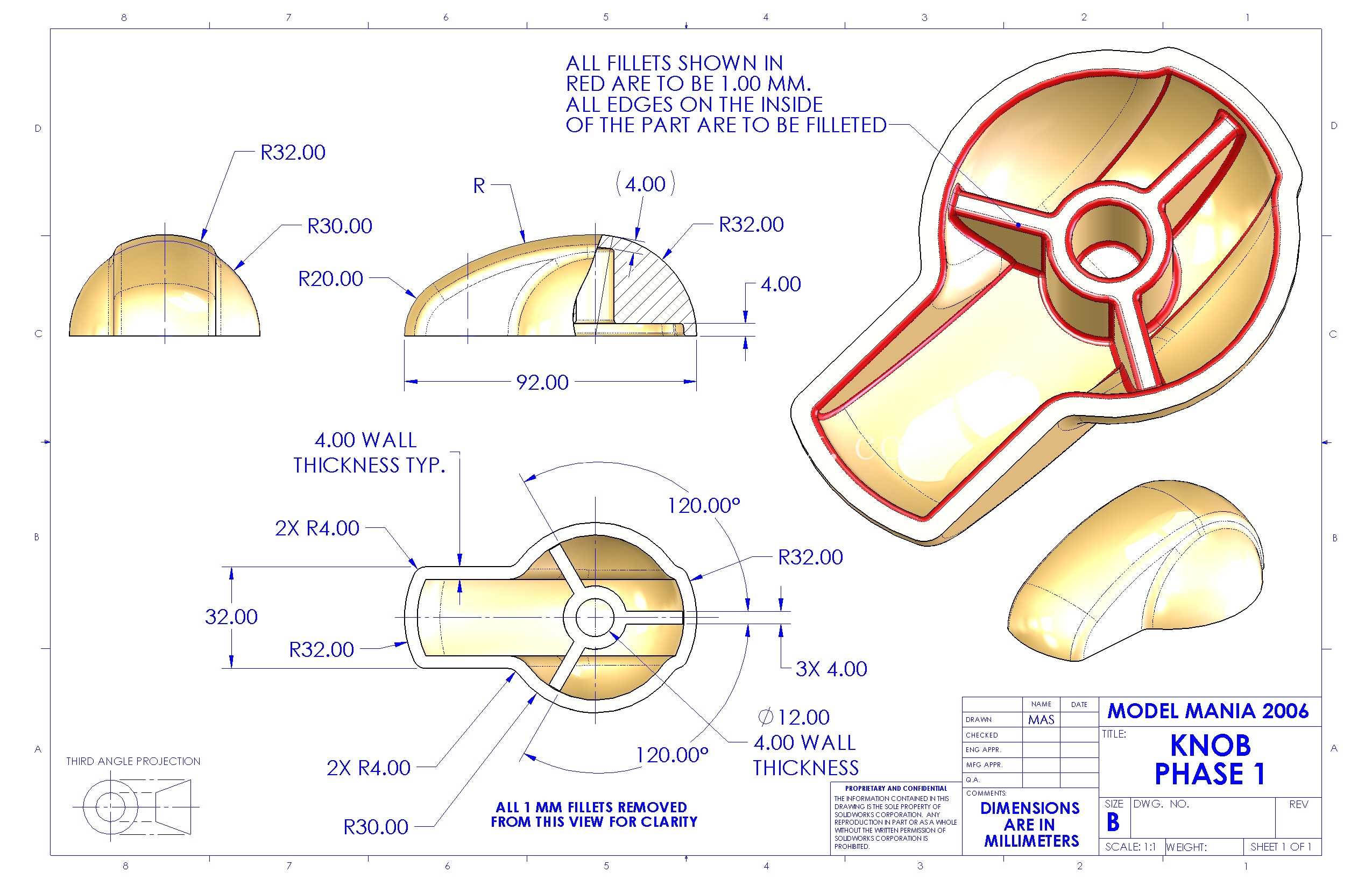 SolidWorks Model Mania 工程图 (2000–2025) | 完整的 CAD 实践合集