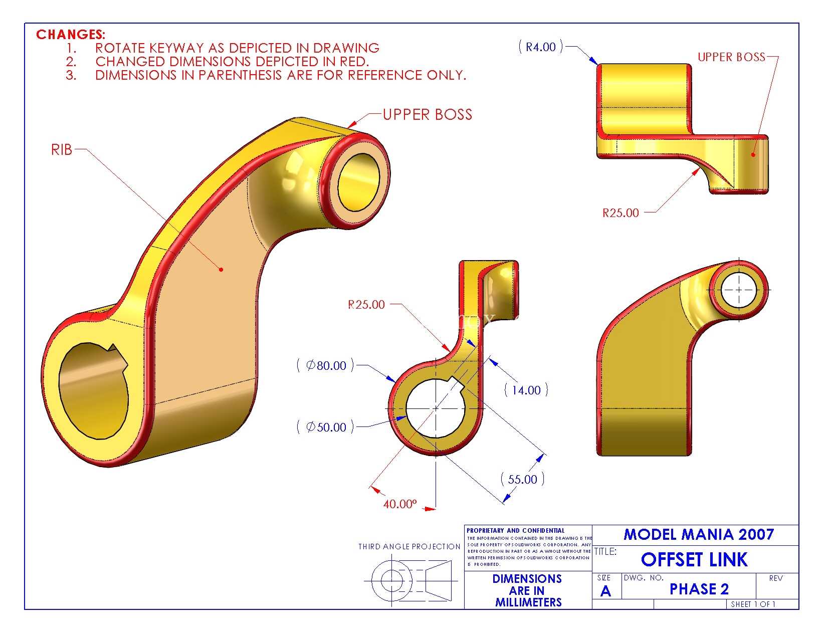SolidWorks Model Mania 工程图 (2000–2025) | 完整的 CAD 实践合集