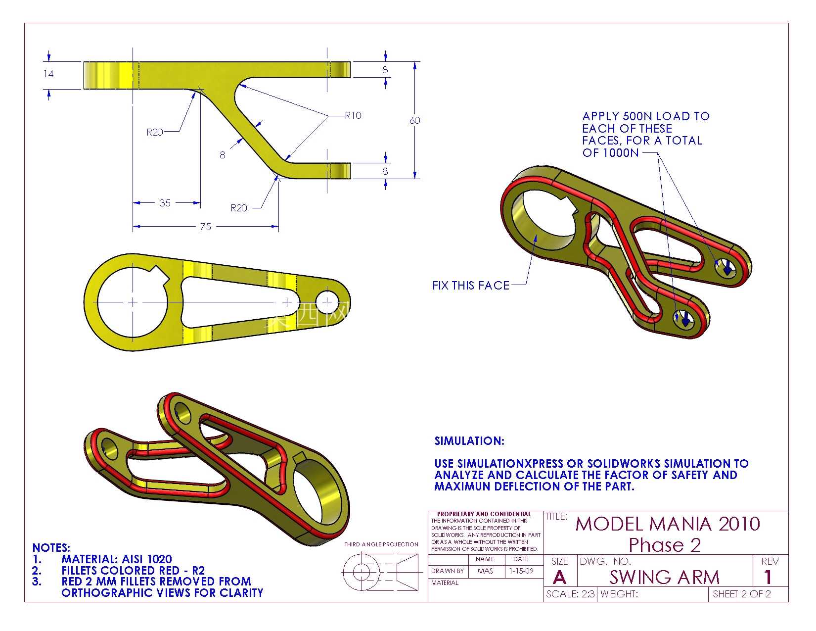 SolidWorks Model Mania 工程图 (2000–2025) | 完整的 CAD 实践合集