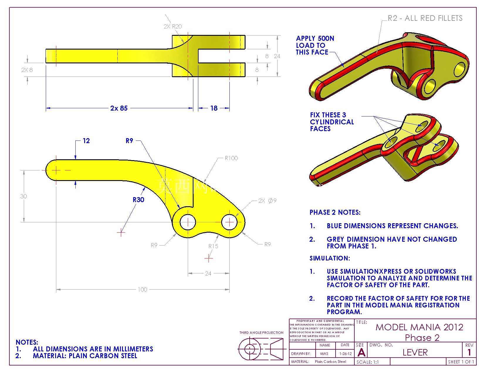 SolidWorks Model Mania 工程图 (2000–2025) | 完整的 CAD 实践合集