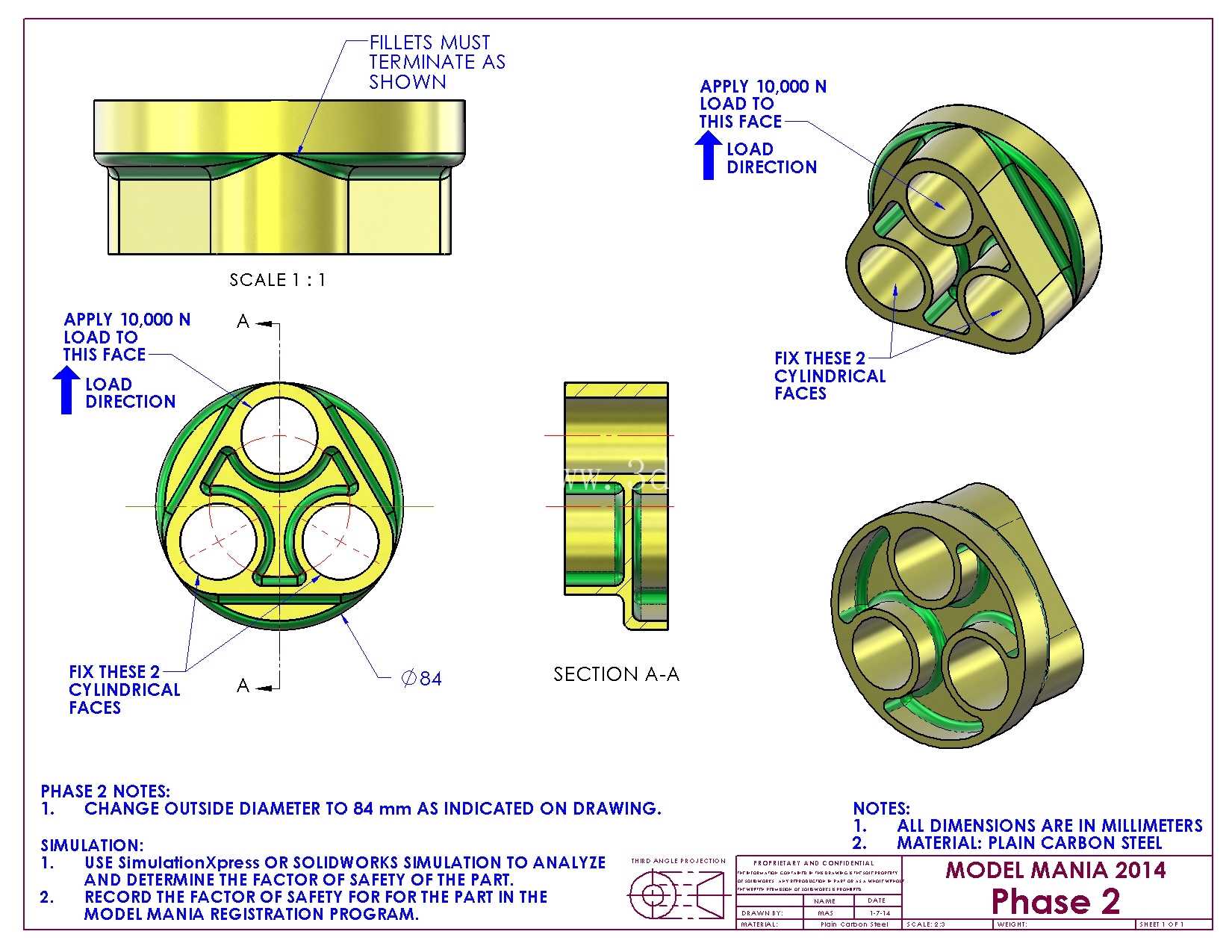 SolidWorks Model Mania 工程图 (2000–2025) | 完整的 CAD 实践合集
