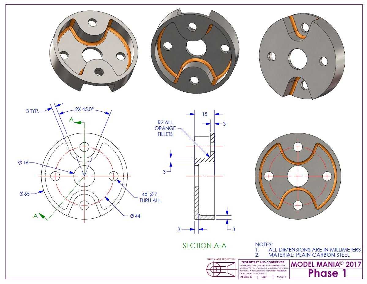 SolidWorks Model Mania 工程图 (2000–2025) | 完整的 CAD 实践合集