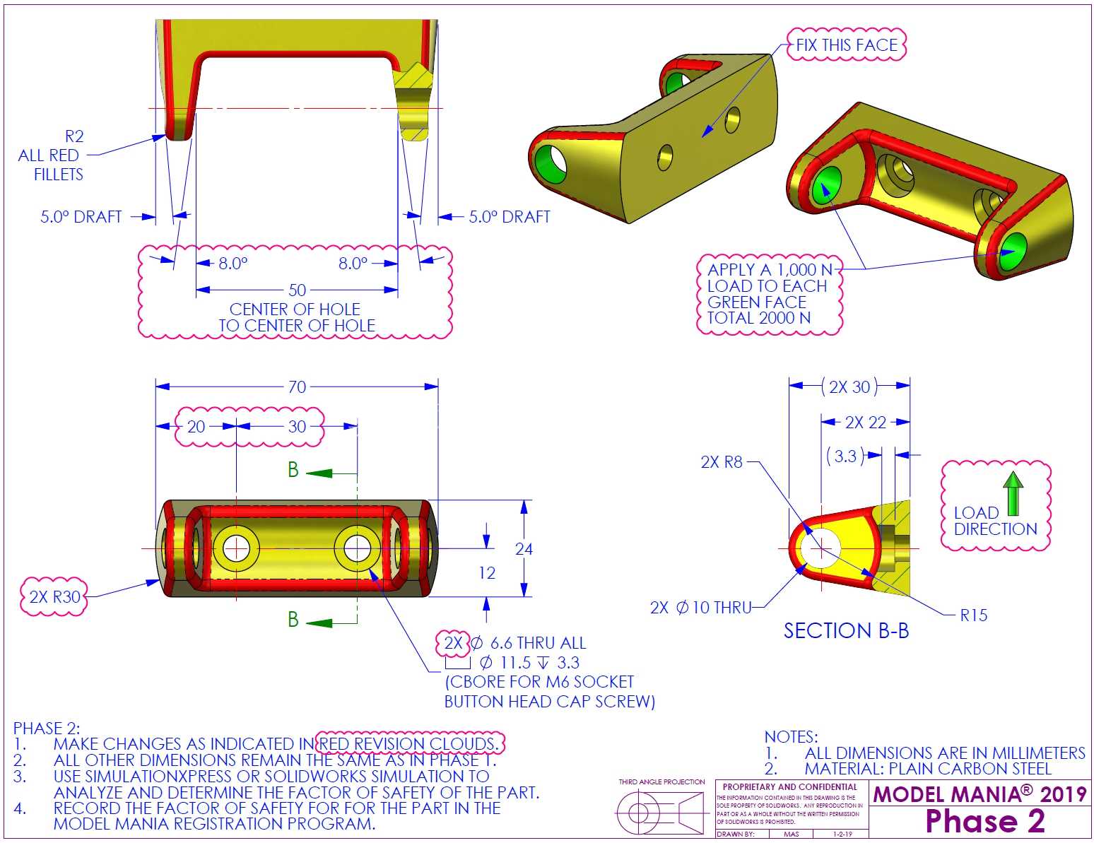 SolidWorks Model Mania 工程图 (2000–2025) | 完整的 CAD 实践合集