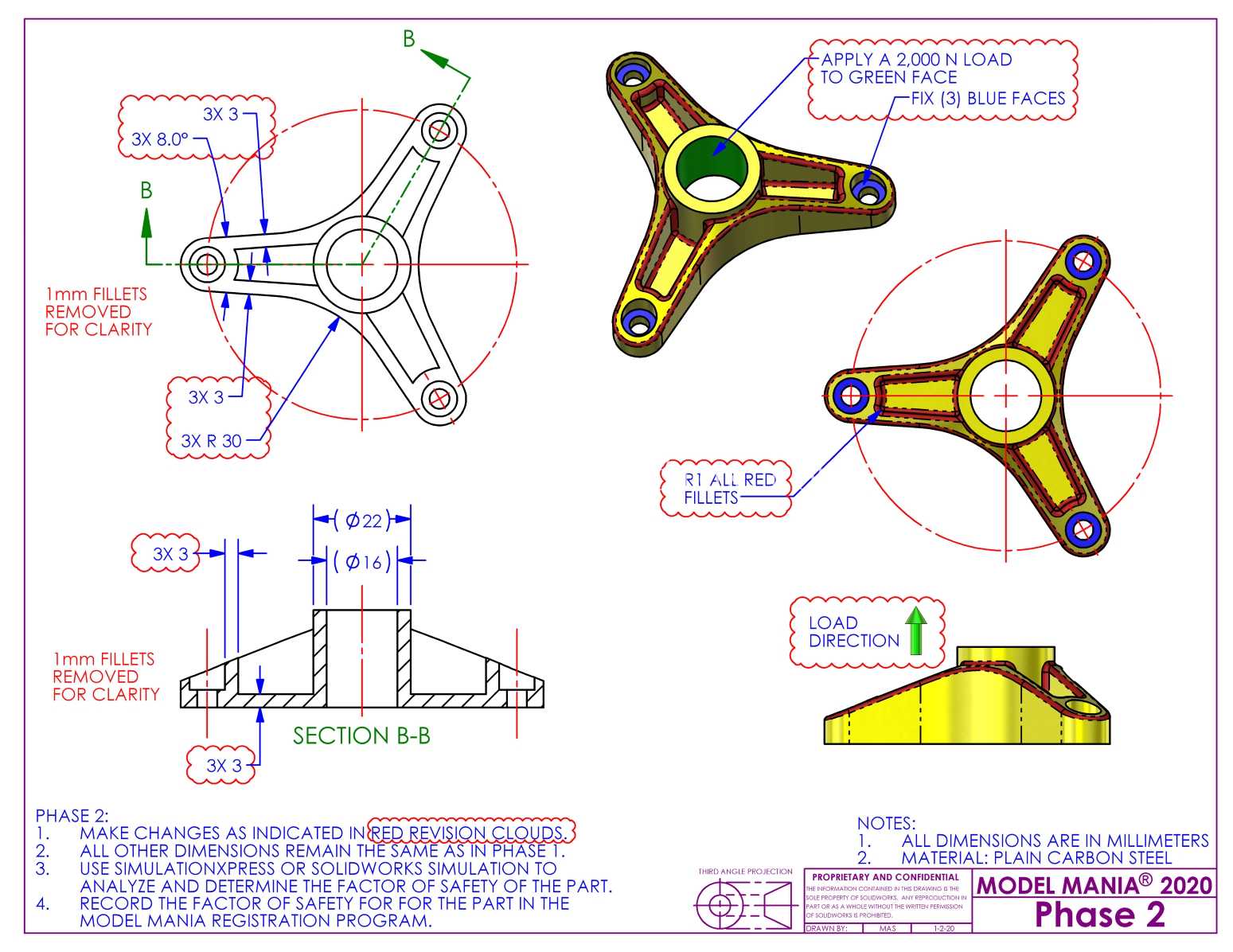 SolidWorks Model Mania 工程图 (2000–2025) | 完整的 CAD 实践合集