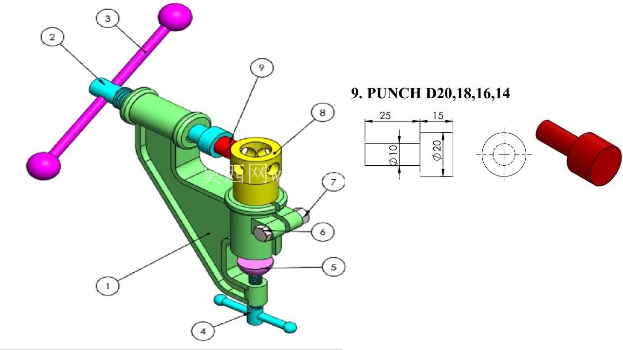 SolidWorks 中的冲盒机装配 | 完整的 CAD 项目