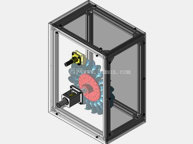 带箱体的 Pelton 和 Turgo 小型涡轮机模型