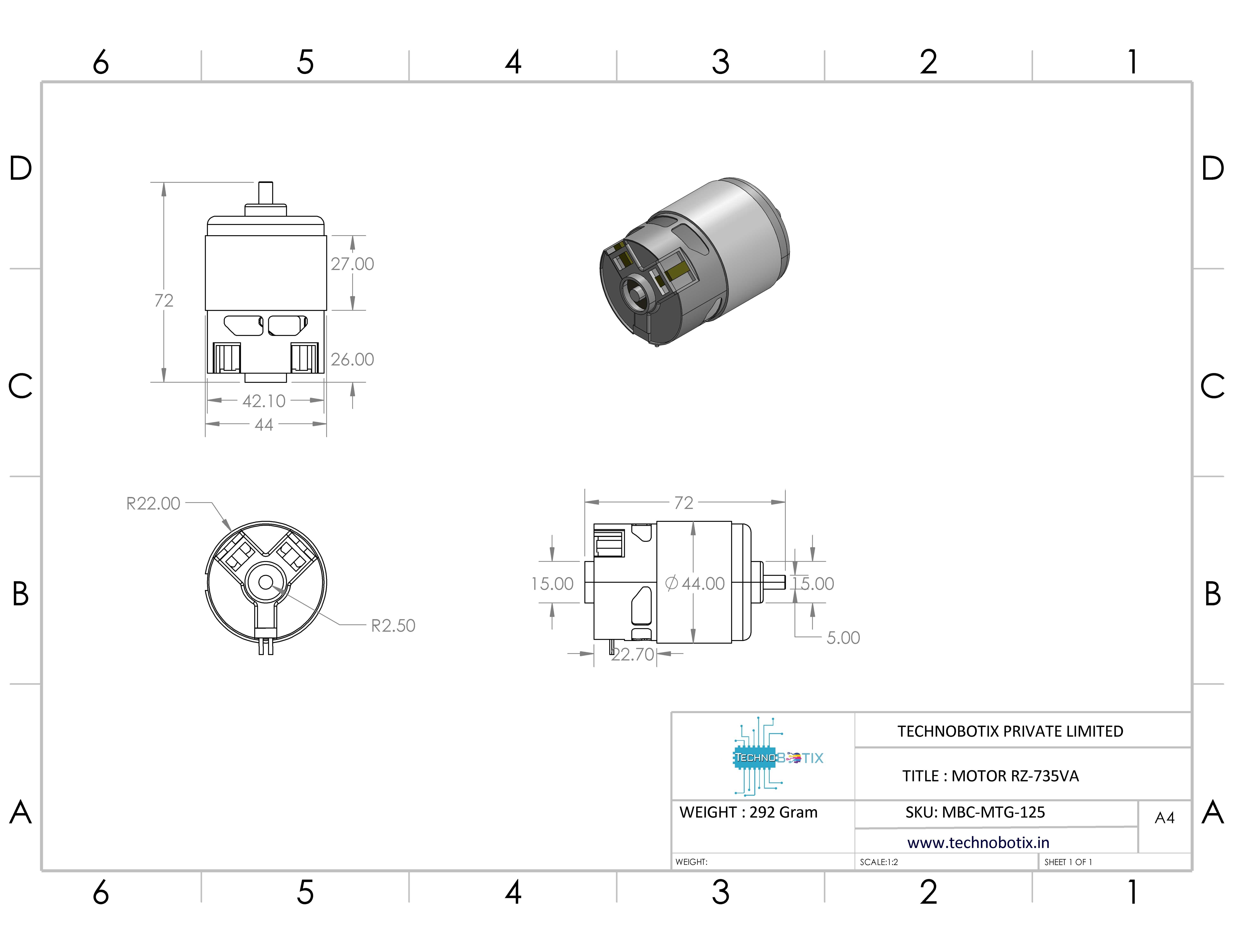 MABUCHI RZ-735VA-9517 ����ֱ����� |  18V ��ˢ��� |  281��| �����ˡ�DIY ��Ŀ��
