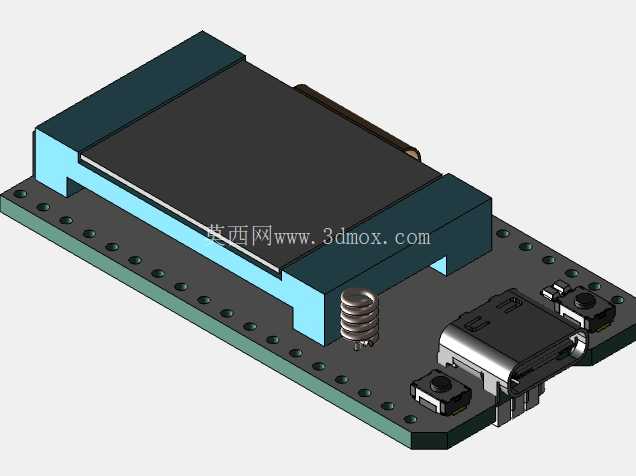 Heltec V3 (ESP32 LoRa) – 用于机械集成的简化 3D 模型